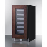 Summit - Shallow 18" deep 15" wide undercounter wine cellar - SDHW1532PNR