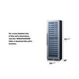 Summit - Full-size built-in 24" wide 18" deep 98-bottle dual zone wine cellar - SDHWC98