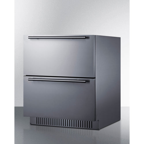 Summit - 27" wide built-in undercounter ADA height 2-drawer outdoor all-refrigerator - SPR275OS2DCSSADA