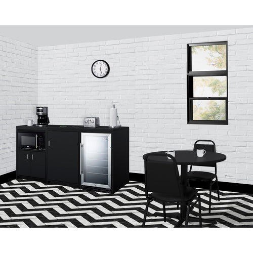 Summit - 64" wide casework suite with refrigerator, microwave, and cabinets - CWSUITE64G
