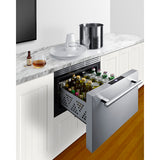 Summit - 18" Wide Built-In Wine/Beverage Cooler Drawer