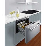 Summit - 18" Wide Built-In Wine/Beverage Cooler Drawer