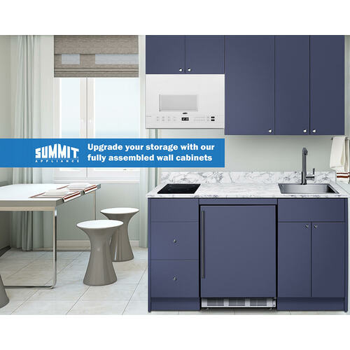 Summit - 63" wide Turnkey Kitchen with sink, cooktop, and refrigerator-freezer - CALDERAMN33I
