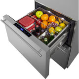 Summit - 24" wide indoor/outdoor 2-drawer refrigerator-freezer - ADRF244CSS
