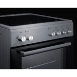 Summit - 24" wide smooth-top electric range in stainless steel - REXT24SS