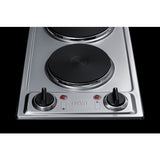 Summit - 12" Wide 115V 2-Burner Solid Disk Cooktop