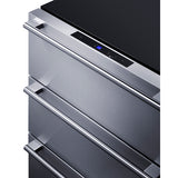 Summit - 24" Wide Built-In 3-Drawer Outdoor All-Refrigerator - SP6DS3DOS