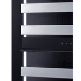 Summit - Full-size built-in 24" wide 18" deep 98-bottle dual zone wine cellar - SDHWC98