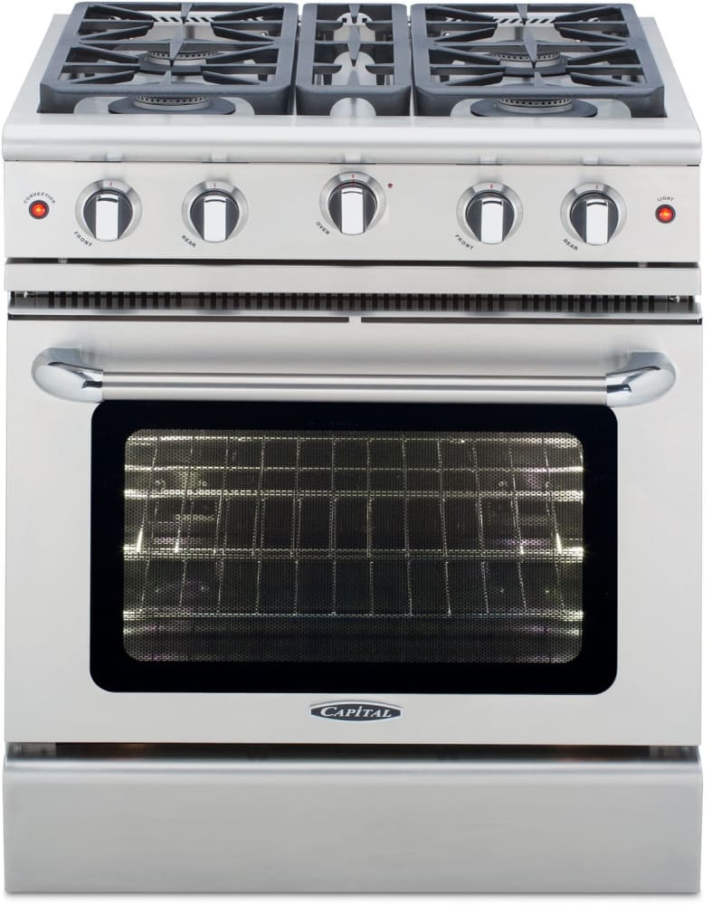 Capital Cooking - 30" Capital Precision Range - Manual Clean - 19K BTU - 4 Sealed Burners - MCR304