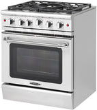 Capital Cooking - 30" Capital Precision Range - Manual Clean - 19K BTU - 5 Sealed Burners w/ Wok Burner 25K BTUs - MCR305