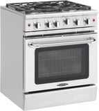 Capital Cooking - 30" Capital Precision Range - Manual Clean - 19K BTU - 5 Sealed Burners w/ Wok Burner 25K BTUs - MCR305