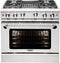 Capital Cooking - 36" Capital Precision Range - Manual Clean - 19K BTU - 4 Sealed Burners w/ 12" BBQ  - MCR364B