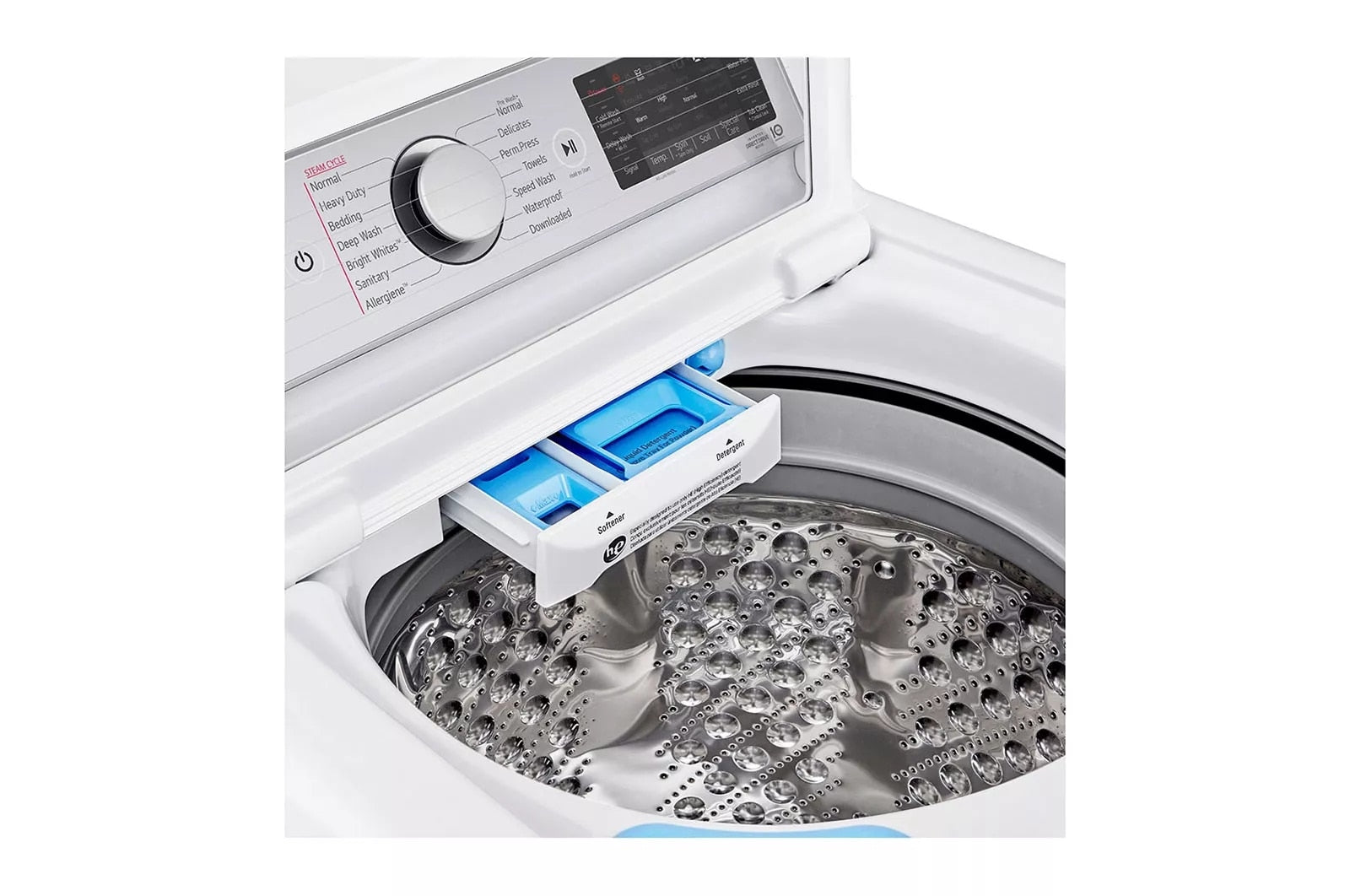 LG - 5.4 CF Mega Capacity Top Load Washer with TurboWash with Steam, WiFi