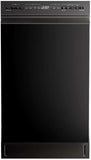 Midea - 18" Front Control Dishwasher, 52dB, 2-Rack, Stainless Tub - MDF18A1ABB