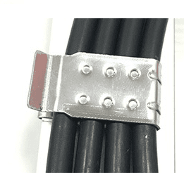 Aims Power - PV Cable Stainless Steel Clamps â€“ Holds 4 Wires – 50 Pack