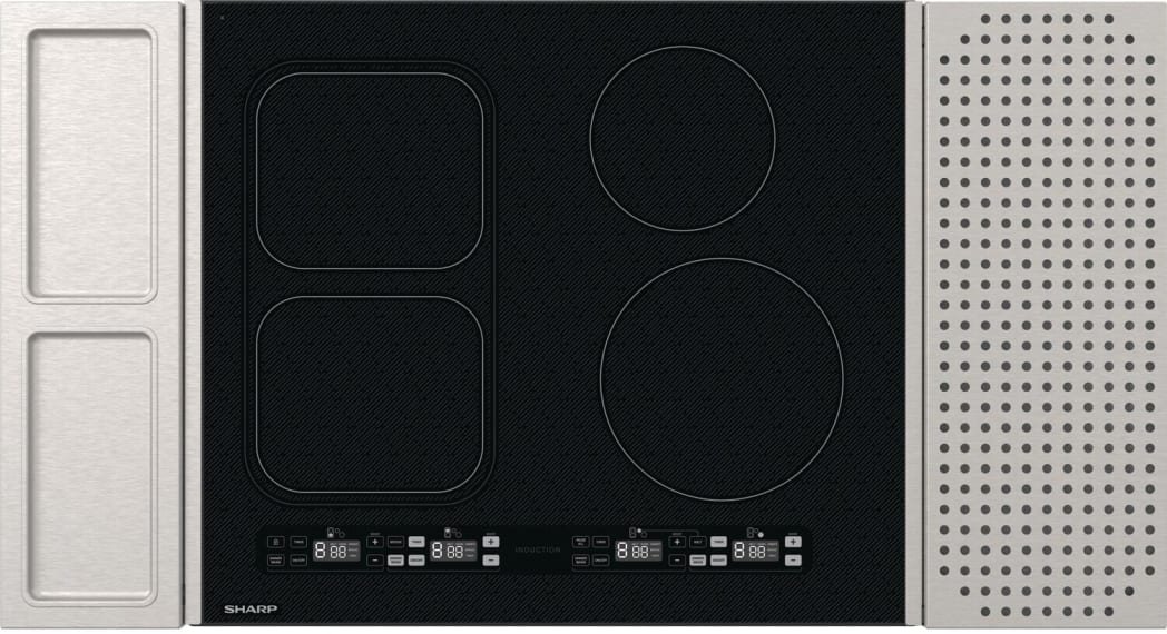 Sharp - 24 in. Induction Cooktop with Side Accessories - SCH2443GB