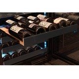 Allavino - Reserva Series 50 Bottle Dual Zone Undercounter Wine Cooler Refrigerator with Black Stainless Steel Door