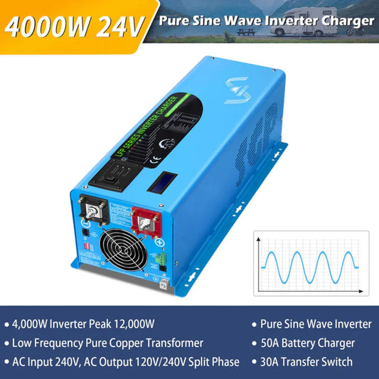 SunGold Power - DC Pure Sine Wave Inverter With Charger - LFP4K24V240VSP