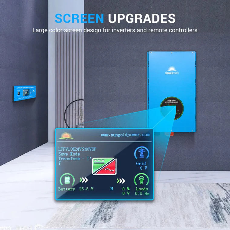 SunGold Power - 18kW-48V Split Phase Pure Sine Wave Inverter - LFPV18K48V240VSP