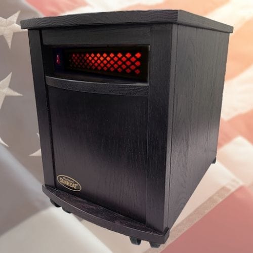 SUNHEAT Infrared Heater Original SUNHEAT Amish Hand Crafted Infrared Heater - Prairie Night Oak