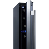 Summit - 6" wide ADA compliant built-in undercounter wine cellar with digital thermostat and LED lighting - SWC007LHD