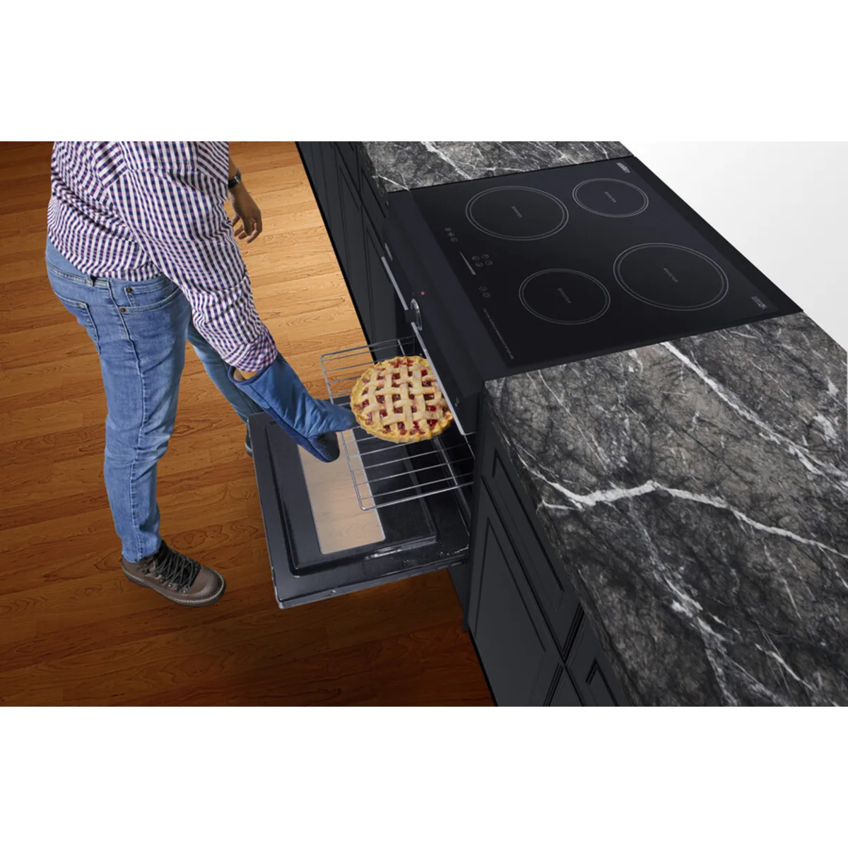 Summit - 24" wide induction range in stainless steel - TEM665BW