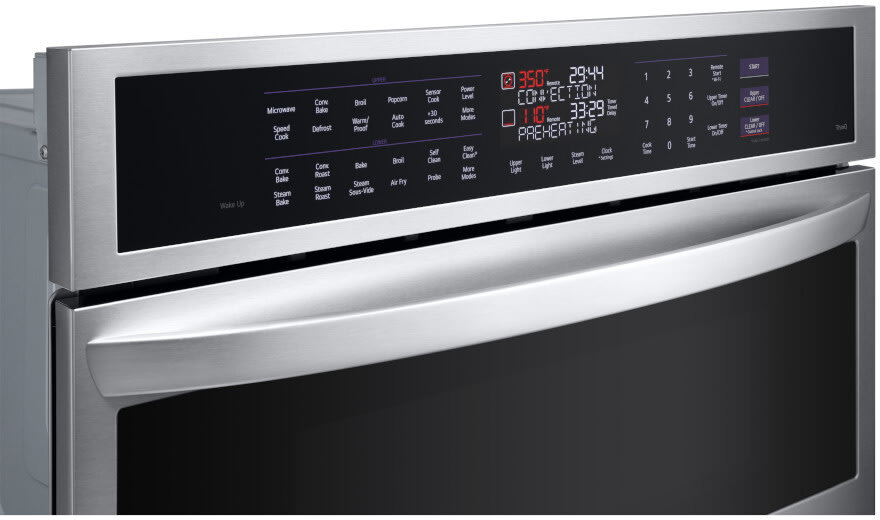 LG - 6.4 CF / 30" Smart Combi Wall Oven & Microwave w/ True Convection InstaV - Combo Wall Oven - WCEP6427F