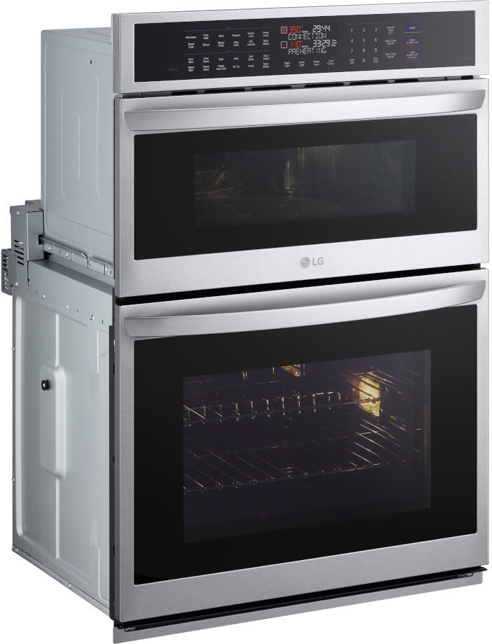 LG - 6.4 CF / 30" Smart Combi Wall Oven & Microwave w/ True Convection InstaV - Combo Wall Oven - WCEP6427F