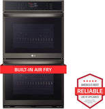 LG - 9.4 CF / 30" Smart Double Wall Oven with Fan Convection, Air Fry - Electric Wall Ovens - WDEP9423D