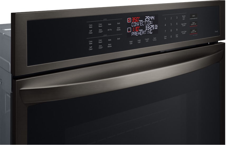 LG - 9.4 CF / 30" Smart Double Wall Oven with Fan Convection, Air Fry - Electric Wall Ovens - WDEP9423D