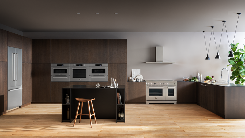 Bertazonni - 48" Induction Range with 6 Heating Zones Professional Series - PRO486IGFEPXT