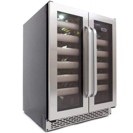 Whynter Wine Refrigerators - Elite Series with Seamless Stainless Steel Doors Whynter Elite 40 Bottle Seamless Stainless Steel Door Dual Zone Built-in Wine Refrigerator