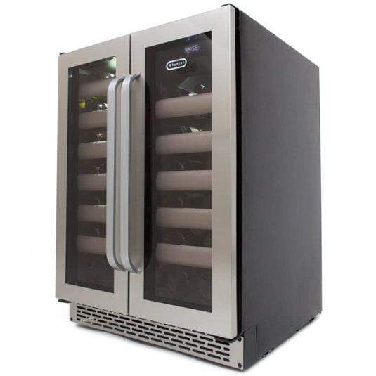 Whynter Wine Refrigerators - Elite Series with Seamless Stainless Steel Doors Whynter Elite 40 Bottle Seamless Stainless Steel Door Dual Zone Built-in Wine Refrigerator