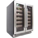 Whynter Wine Refrigerators - Elite Series with Seamless Stainless Steel Doors Whynter Elite 40 Bottle Seamless Stainless Steel Door Dual Zone Built-in Wine Refrigerator