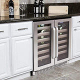 Whynter Wine Refrigerators - Elite Series with Seamless Stainless Steel Doors Whynter Elite 40 Bottle Seamless Stainless Steel Door Dual Zone Built-in Wine Refrigerator