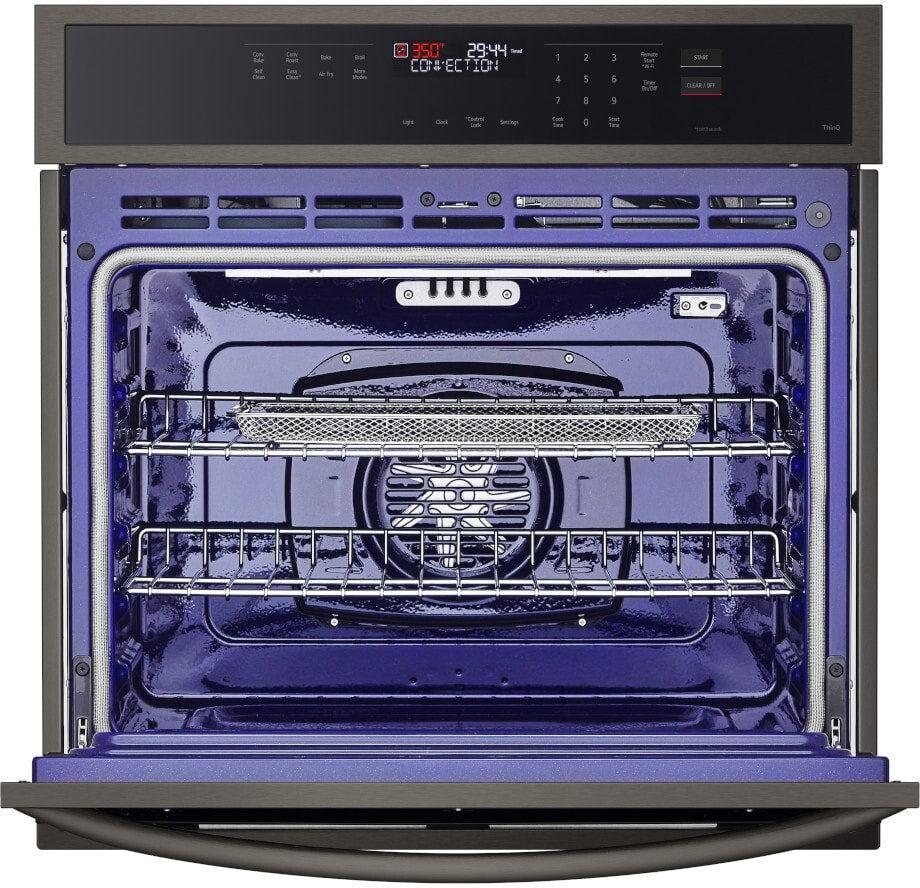 LG - 4.7 CF / 30" Smart Single Wall Oven with Fan Convection, Air Fry - Electric Wall Ovens - WSEP4723D