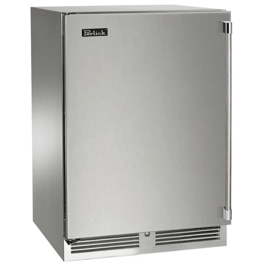 Perlick - Signature Series Shallow Depth 18" Depth Marine Grade Refrigerator with stainless steel solid door- HH24RM-4