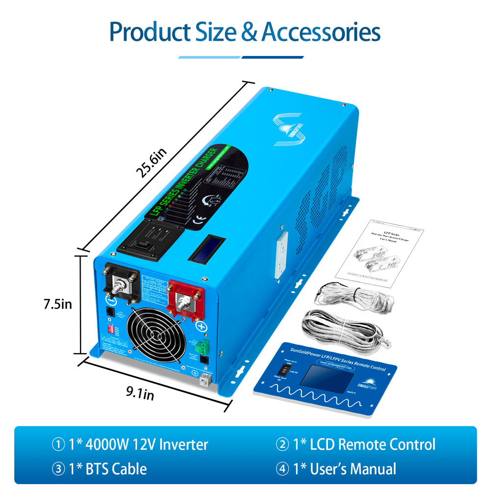 SunGold Power - Low Freqency 4000W DC12V Inverter (single phase) | SG4K12I1