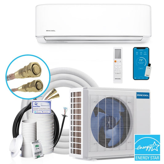 Mr Cool | DIY 4th Generation E Star 12k BTU Ductless Mini-Split Heat Pump Complete System 115V/60Hz | DIY-12-HP-WM-115C25