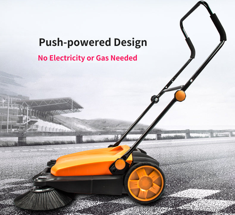 SM650 27.5" Manual Floor Sweeper, Indoor and Outdoor