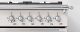 Bertazzoni | 36" Heritage Series range - Electric self clean oven - 6 brass burners | HERT366DFSAVT