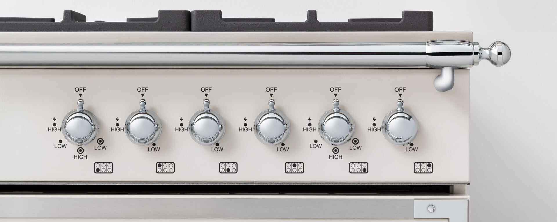 Bertazzoni | 36" Heritage Series range - Electric self clean oven - 6 brass burners | HERT366DFSXT