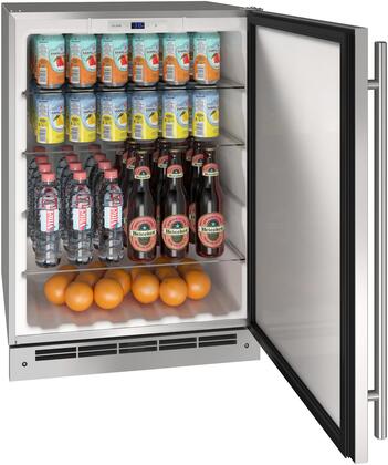 U-Line | Outdoor Solid Refrigerator 24" Lock Reversible Hinge Stainless Solid 115v | Outdoor Collection | UORE124-SS31A