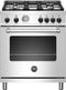 Bertazzoni | 30" Master Series range - Gas oven - 4 aluminum burners - Black knobs | MAST304GASXV