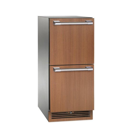 Perlick - 15" Signature Series Marine Grade Refrigerator Drawers, fully integrated panel-ready - HP15RM-4-6
