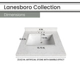 Hanover Bathroom Vanities HANVN0105 24 0WH