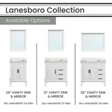 Hanover Bathroom Vanities HANVN0105 24 0WH