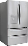 LG - 5.8 CF Gas Single Oven Slide-In Range, EasyClean Plus Self Clean, ThinQ and French Door Refrigerator Bundle