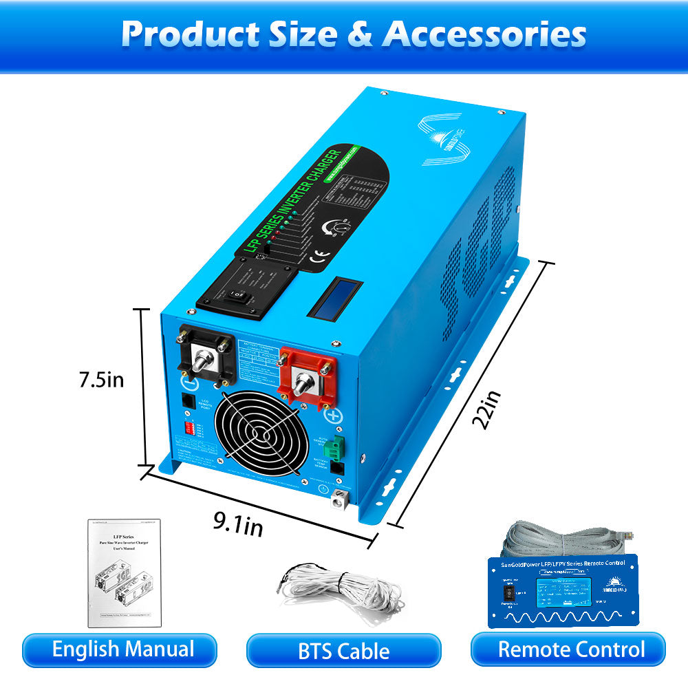 SunGold Power - Low Freqency 3000W DC12V Inverter (single phase) | SG3K12I1