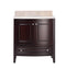 Laviva - Estella 32" Brown Bathroom Vanity with Jerusalem Gold Marble Countertop | 3130709-32B-JG